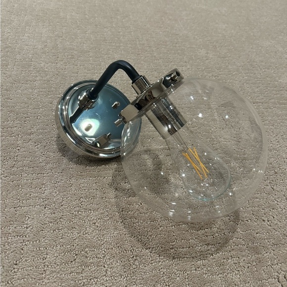 Modern Glass Globe Wall Sconce - Picture 2 of 8